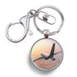 Super Cruising Airbus A380 over Clouds Designed Circle Key Chains Discount