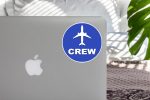 Crew & Circle (Blue) Designed Stickers Cheap