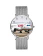 Taking Off Aircraft Printed Stainless Steel Strap Watches on Sale