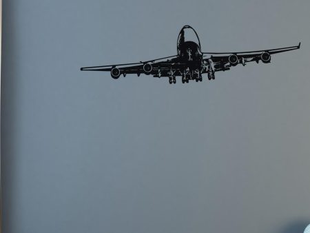 Very Detailed Boeing 747 on Approach Designed Wall Sticker Online Hot Sale