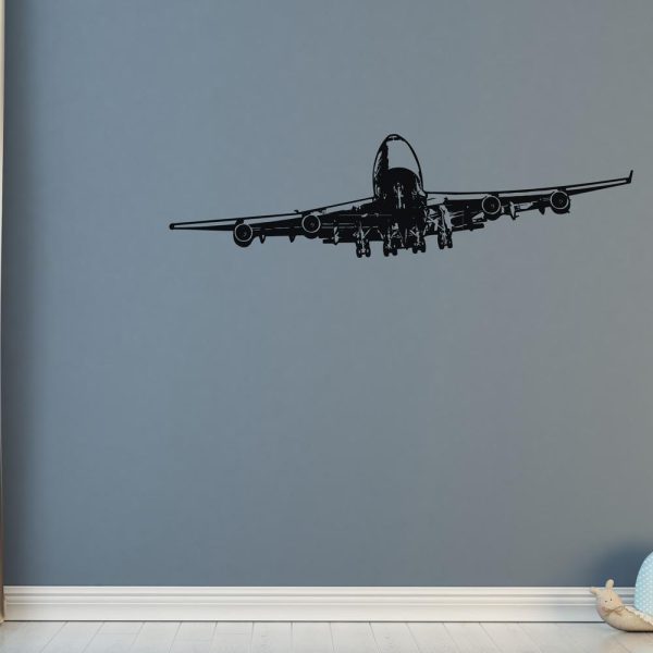 Very Detailed Boeing 747 on Approach Designed Wall Sticker Online Hot Sale