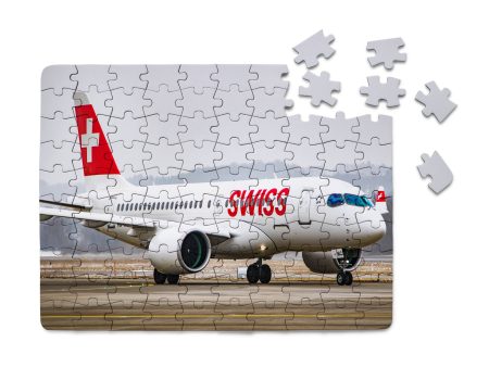 Swiss Airlines Bombardier CS100 Printed Puzzles Fashion