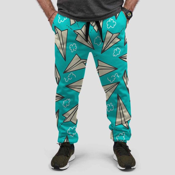 Super Cool Paper Airplanes Designed Sweat Pants & Trousers Discount