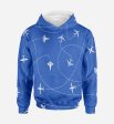 Travel The World By Plane (Blue) Printed 3D Hoodies For Discount