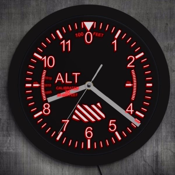 Super Altimeter Wall Clock with Led Feature Online