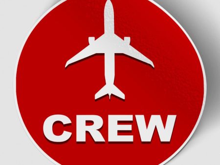 Crew & Circle (Red) Designed Stickers For Cheap