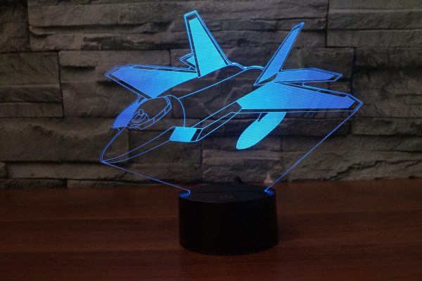 Very Detailed Fighting Falcon F35 Designed 3D Lamp on Sale