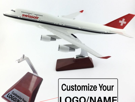 Swissair Boeing 747 Airplane Model (Handmade Special Edition 45CM) For Discount