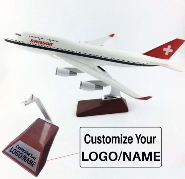 Swissair Boeing 747 Airplane Model (Handmade Special Edition 45CM) For Discount