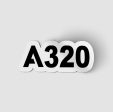 A320 Flat Text Designed Stickers Hot on Sale