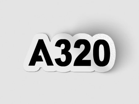 A320 Flat Text Designed Stickers Hot on Sale