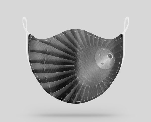 Super View of Jet Engine Designed Face Masks For Sale