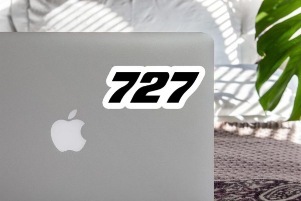 727 Flat Text Designed Stickers Online Hot Sale