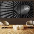 Super View of Jet Engine Printed Canvas Prints (5 Pieces) Discount