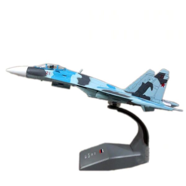 1 100 Scale Russia SU-27 Flanker Fighter Military Airplane Model Discount