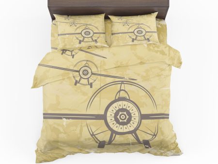 Super Vintage Propeller Designed Bedding Sets For Cheap