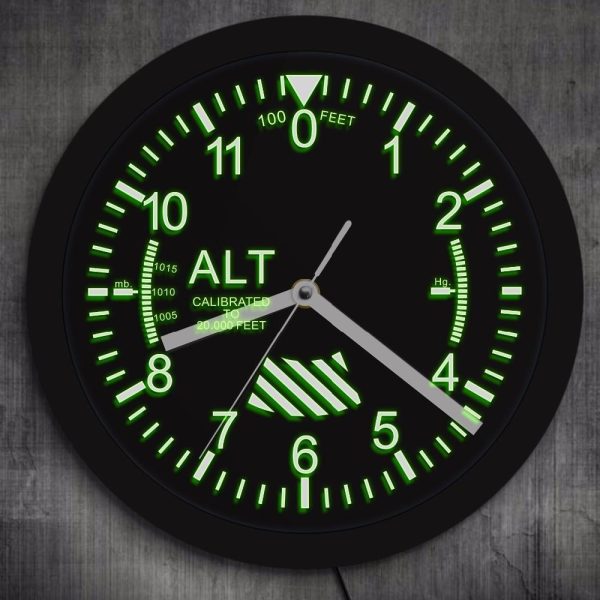 Super Altimeter Wall Clock with Led Feature Online