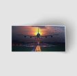 Super Airbus A380 Landing During Sunset Designed Stickers Fashion