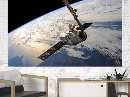 World View from Space Printed Canvas Posters (1 Piece) For Cheap