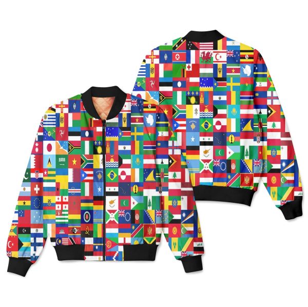 World Flags Designed 3D Pilot Bomber Jackets Online