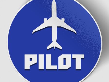 Pilot & Circle (Blue) Designed Stickers Supply