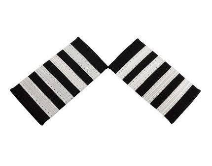 Super High Quality Pilot Epaulettes (1,2,3,4 Silver Stripes) Online