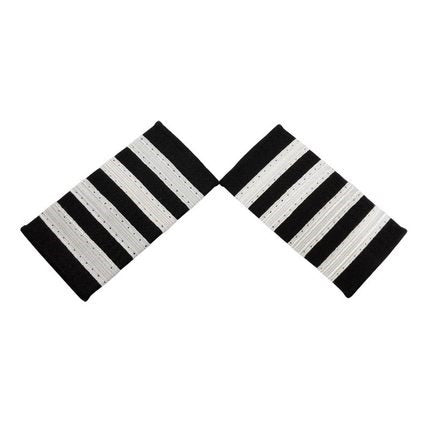 Super High Quality Pilot Epaulettes (1,2,3,4 Silver Stripes) Online