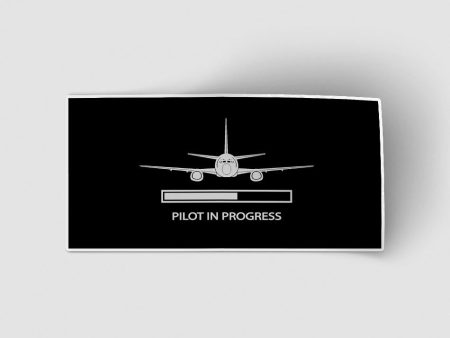 Pilot In Progress Designed Stickers Supply