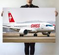 Swiss Airlines Bombardier CS100 Printed Posters Sale