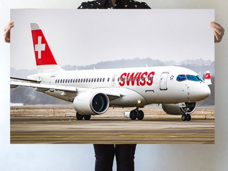 Swiss Airlines Bombardier CS100 Printed Posters Sale