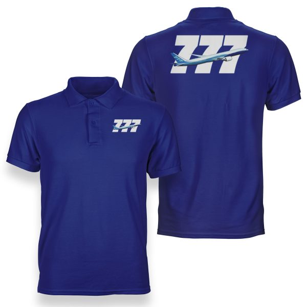 Super Boeing 777 Designed Double Side Polo T-Shirts Hot on Sale