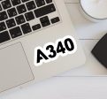 A340 Flat Text Designed Stickers Sale