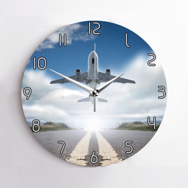 Taking Off Aircraft Printed Wall Clocks For Cheap