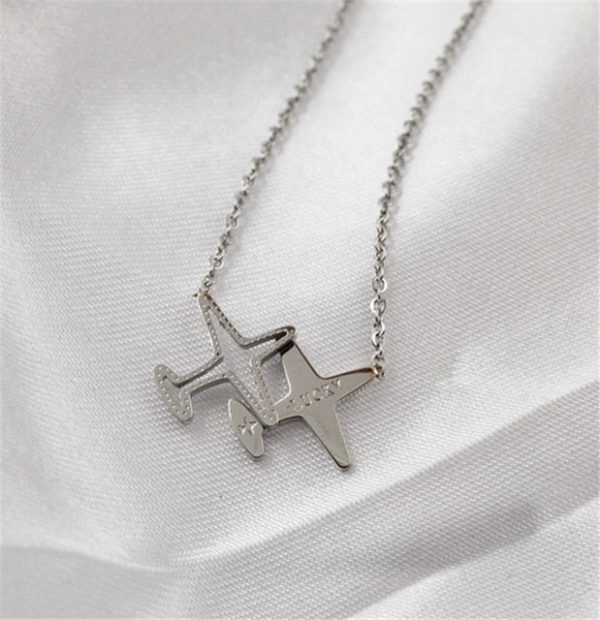 Super Quality Airplane Shape & Lucky Written Necklaces Sale