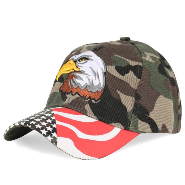 USA Flag Camouflage Style & Eagle Designed Hats Online now