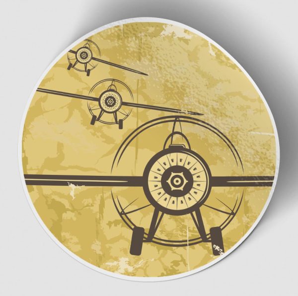 Super Vintage Propeller Designed Stickers Discount