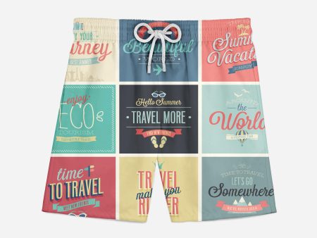 Super Travel Icons Designed Swim Trunks & Shorts Fashion