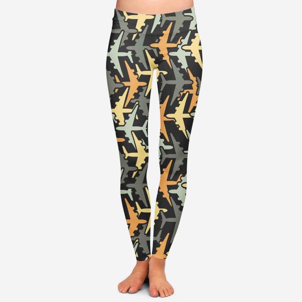 Volume 2 Super Colourful Airplanes Designed Women Leggins Cheap