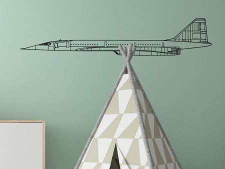 Very Detailed Supersonic Aircraft Designed Wall Sticker Hot on Sale