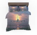 Super Airbus A380 Landing During Sunset Designed Bedding Sets Online