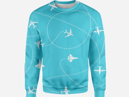 Travel The World By Plane Printed 3D Sweatshirts Hot on Sale