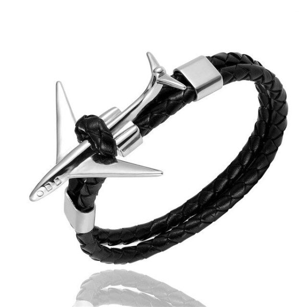 Super Cool Airplane Designed Leather Bracelets For Discount