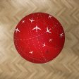 Travelling with Aircraft (Red) Designed Carpet & Floor Mats (Round) Supply