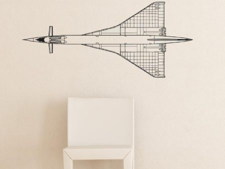 Supersonic Aircraft from above Designed Wall Sticker Hot on Sale