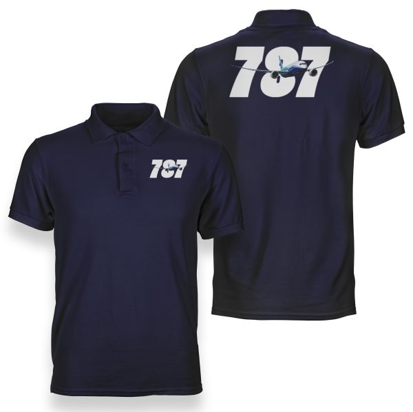 Super Boeing 787 Designed Double Side Polo T-Shirts For Sale