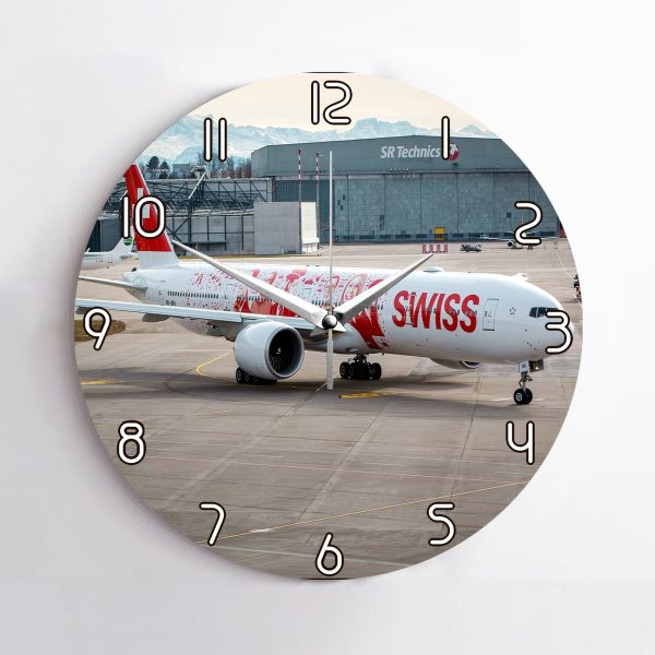 Swiss Airlines Boeing 777 Printed Wall Clocks Online Sale