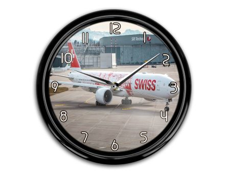 Swiss Airlines Boeing 777 Printed Wall Clocks Online Sale