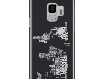 World Map (Text) Designed Samsung J Cases Cheap